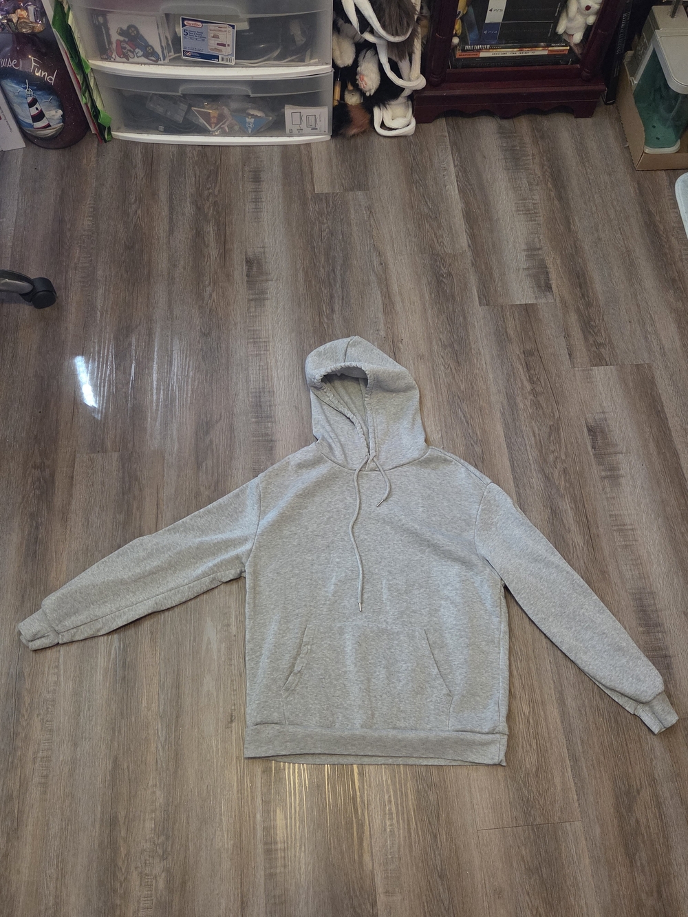 SHEIN Light Gray Women's Pullover Hoodie
